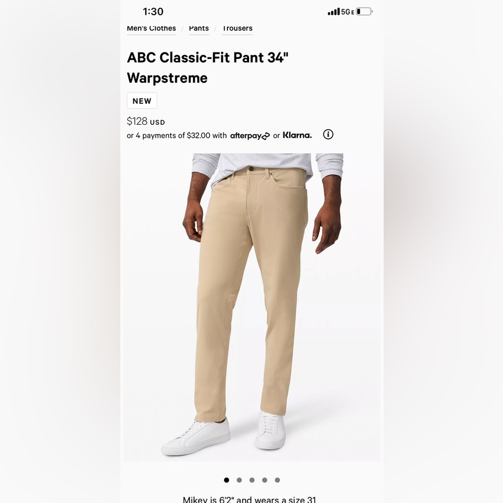 ABC Classic-Fit Pant 
Warpstreme